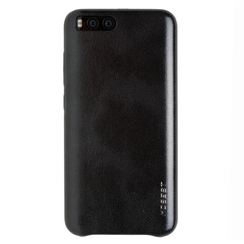 Чехол для Xiaomi Mi 6 бампер Leather (Черный)