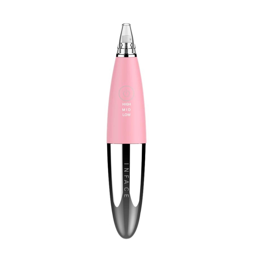 Аппарат для чистки лица InFace Blackhead Remover (Розовый) массажер для лица и зоны декольте 14 5 × 6 см pvc коробка розовый