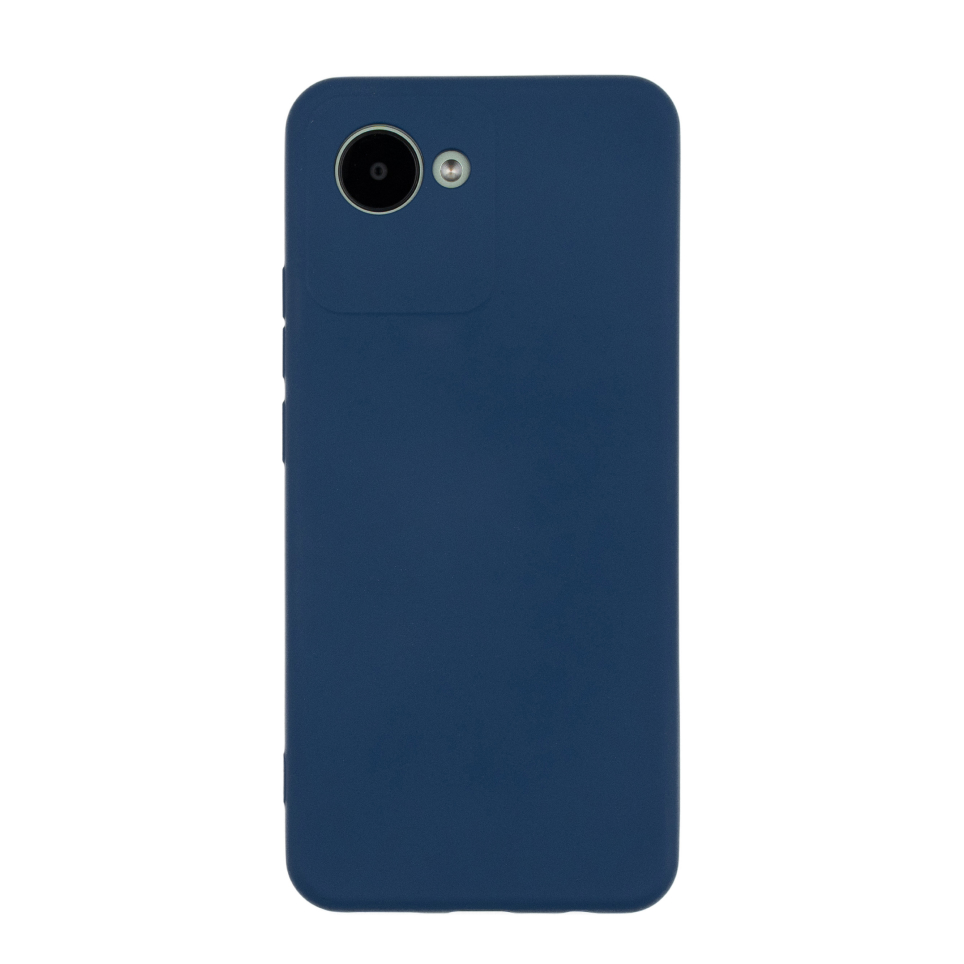 Чехол для Realme C30 бампер АТ Silicone case (синий)