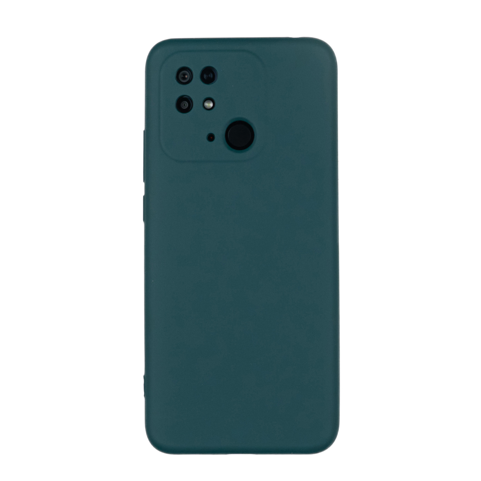 Чехол для Redmi 10C бампер AT Silicone Case (темно-зеленый)