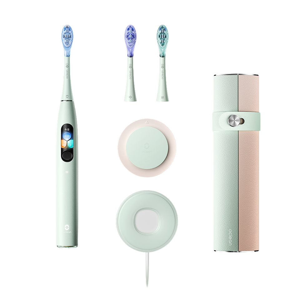 Комплект электрической зубной щетки Oclean X Ultra Set (зеленый)