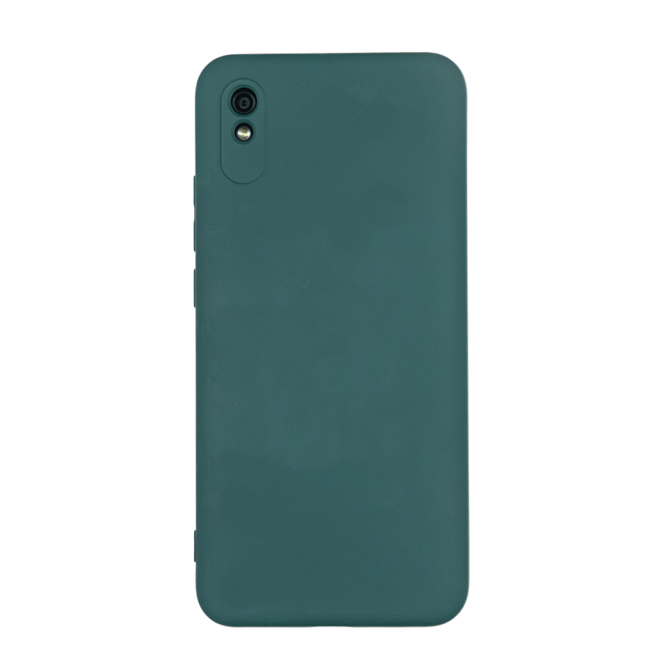 Чехол для Redmi 9A бампер AT Silicone case (Темно-зеленый)