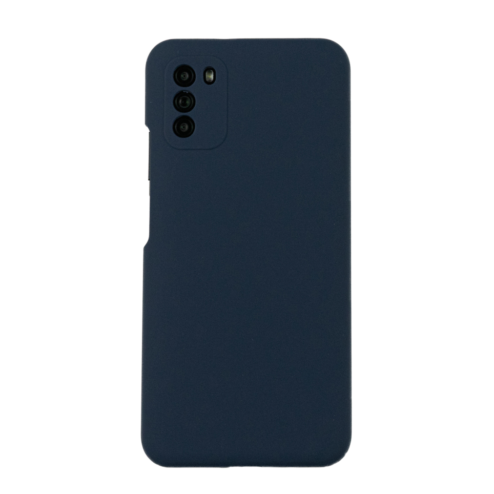 Чехол для POCO M3 бампер АТ Silicone Case (Темно-синий)