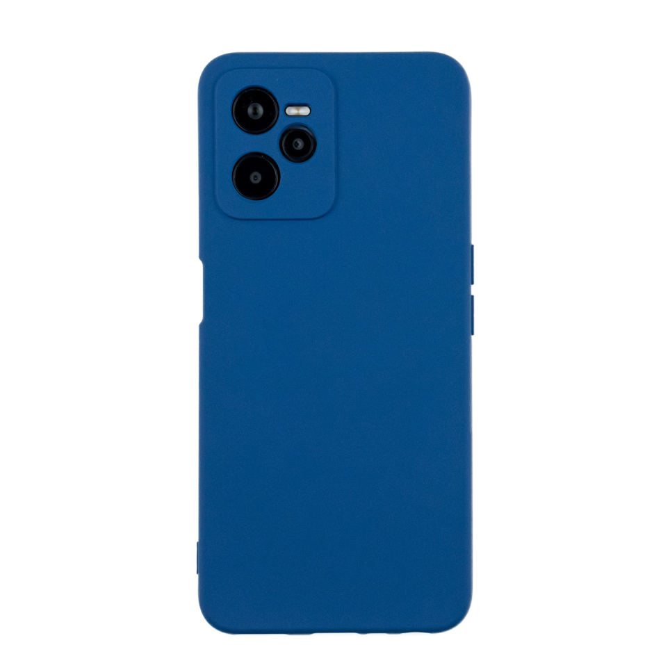Чехол для Realme C35 бампер АТ Silicone case (синий)