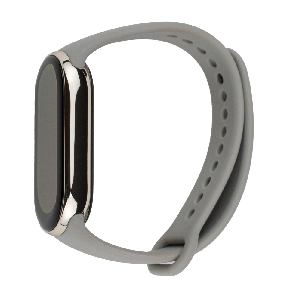Ремешок для Xiaomi Smart Band 8 Bingo Silicone (серый) deppa ремешок band silicone для apple watch 38 40 mm силиконовый мятный deppa