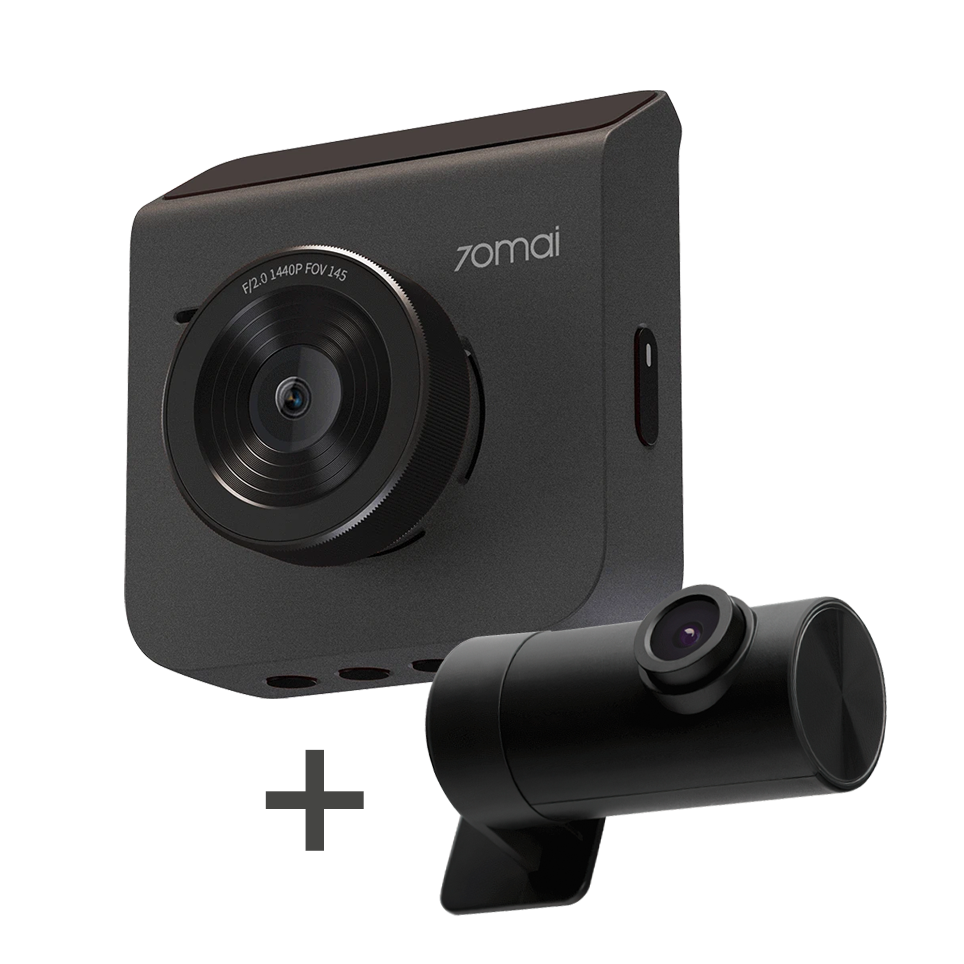 Видеорегистратор 70mai Dash Cam A400 (Черный) +  камера RC09 видеорегистратор 70mai dash cam a400 черный камера rc09