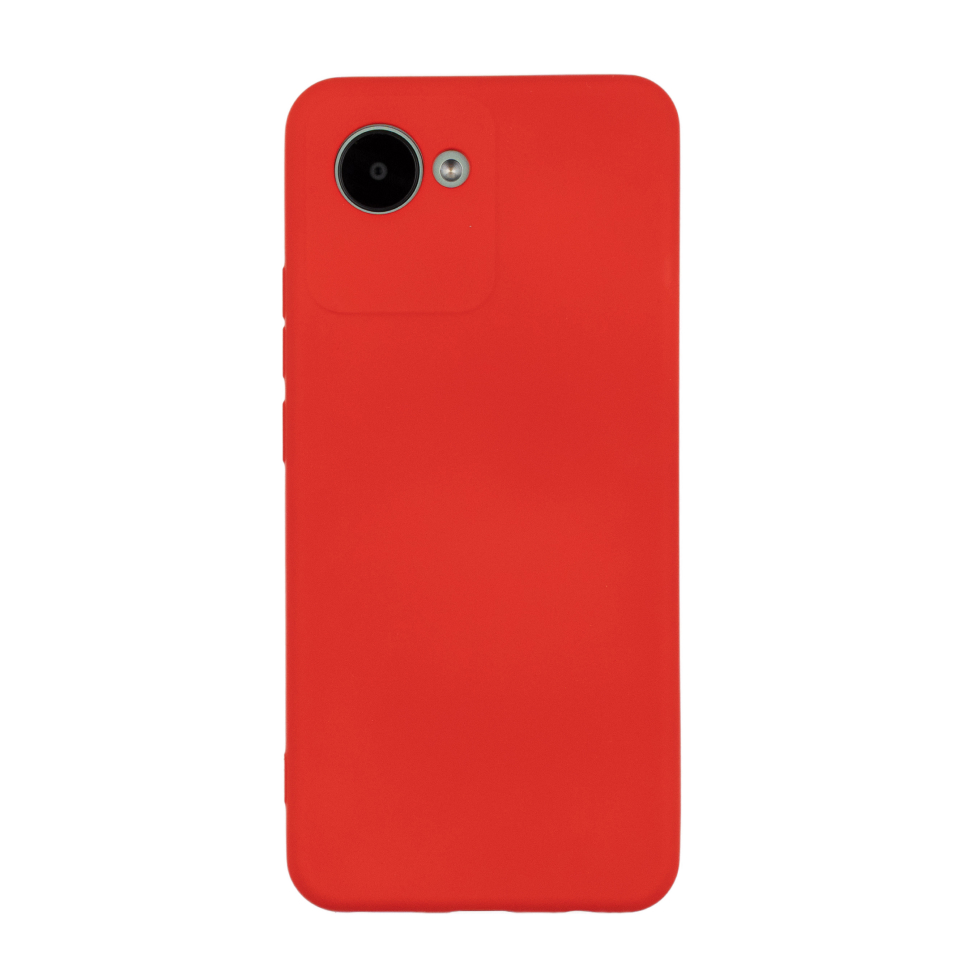 Чехол для Realme C30 бампер АТ Silicone case (красный)