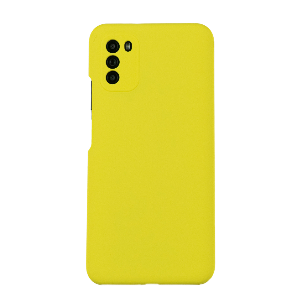 Чехол для POCO M3 бампер АТ Silicone Case (Светло-желтый)