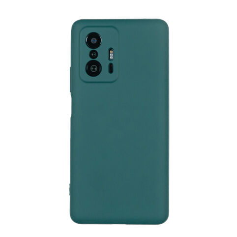 Чехол для Xiaomi 11T/11T Pro бампер АТ Silicone Case (темно-зеленый)