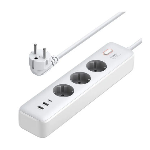 Сетевой фильтр (удлинитель) Ugreen CD286-25357 Power Strip 3 розетки и 3 USB 30W 2 метра фото