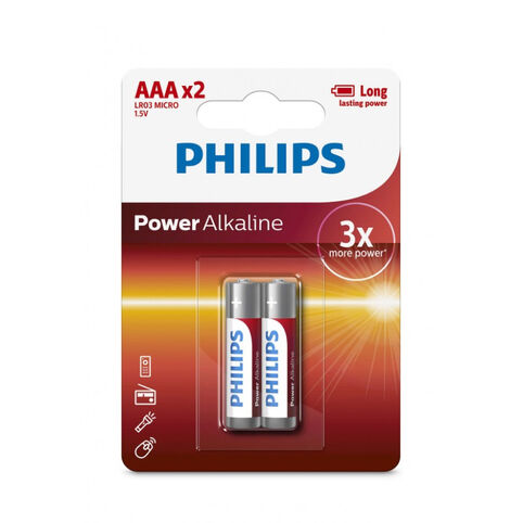 Батарейки ААА Philips Power Alkaline (2 шт)