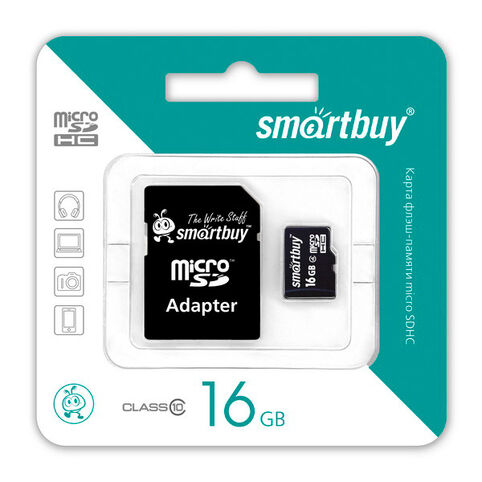 Карта памяти Smart Buy 16GB (MicroSDHC)