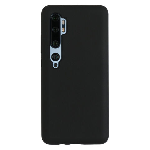 Чехол для Mi Note 10 бампер AT Silicone case (Черный)