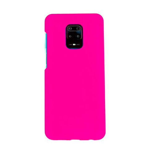 Чехол для Redmi Note 9S/9 Pro бампер AT Silicone case (Ярко-розовый)