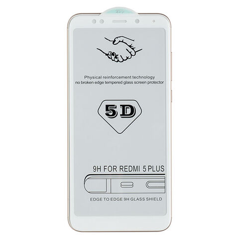 Стекло противоударное для Redmi 5 Plus CASE 3D (Белое)