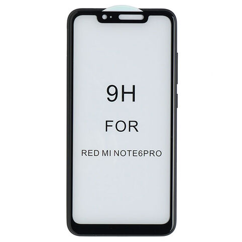 Стекло противоударное для Redmi Note 6/6 Pro EXPERTS Full Glue (Черное)