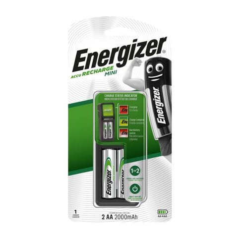 Зарядное устройство Energizer Mini Charger и 2 аккумулятора AA 2000mAh фото