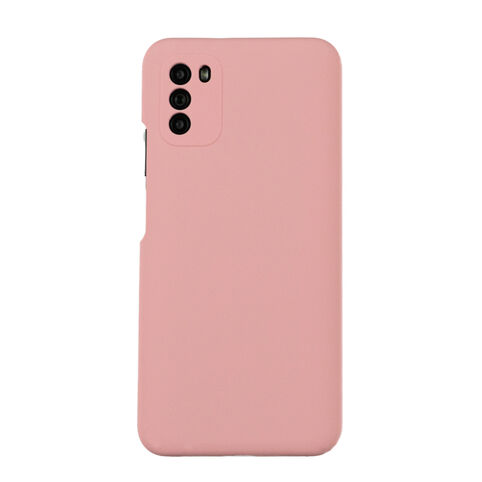 Чехол для POCO M3 бампер АТ Silicone Case (Светло-розовый)