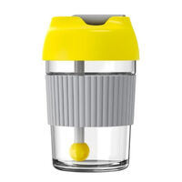 Стакан-непроливайка KKF Rainbow BOBO Cup (серый, желтый)