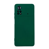 Чехол для POCO X4 PRO 5G бампер AT Silicone Case (темно-зеленый)